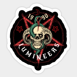 snake on lumineers's head Sticker